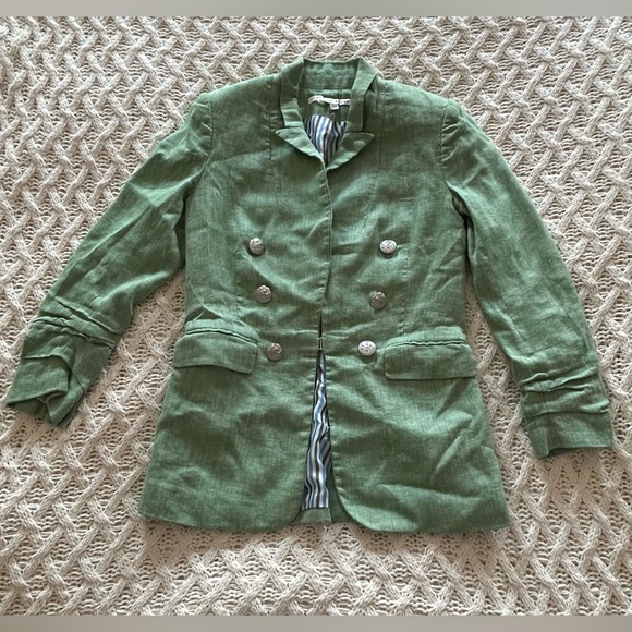 Veronica Beard Beacon Dickey Linen-blend Blazer - Picture 3 of 14